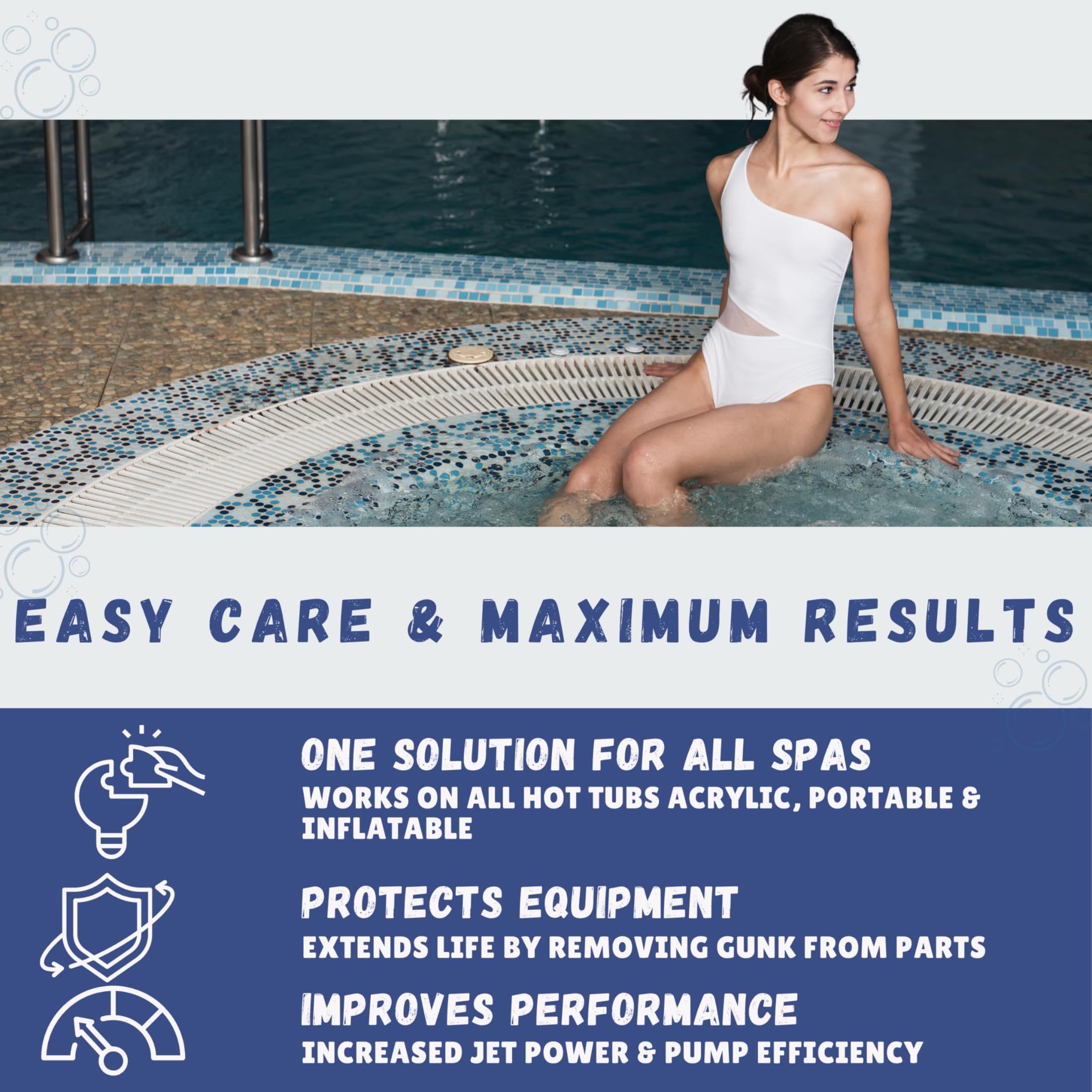 Ahh-Some lifestyle en jacuzzi exterior resaltando agua cristalina