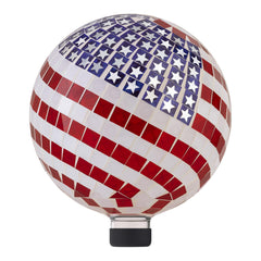 Alpine Corporation globo frontal mostrando mosaico patriótico y atractivo brillante