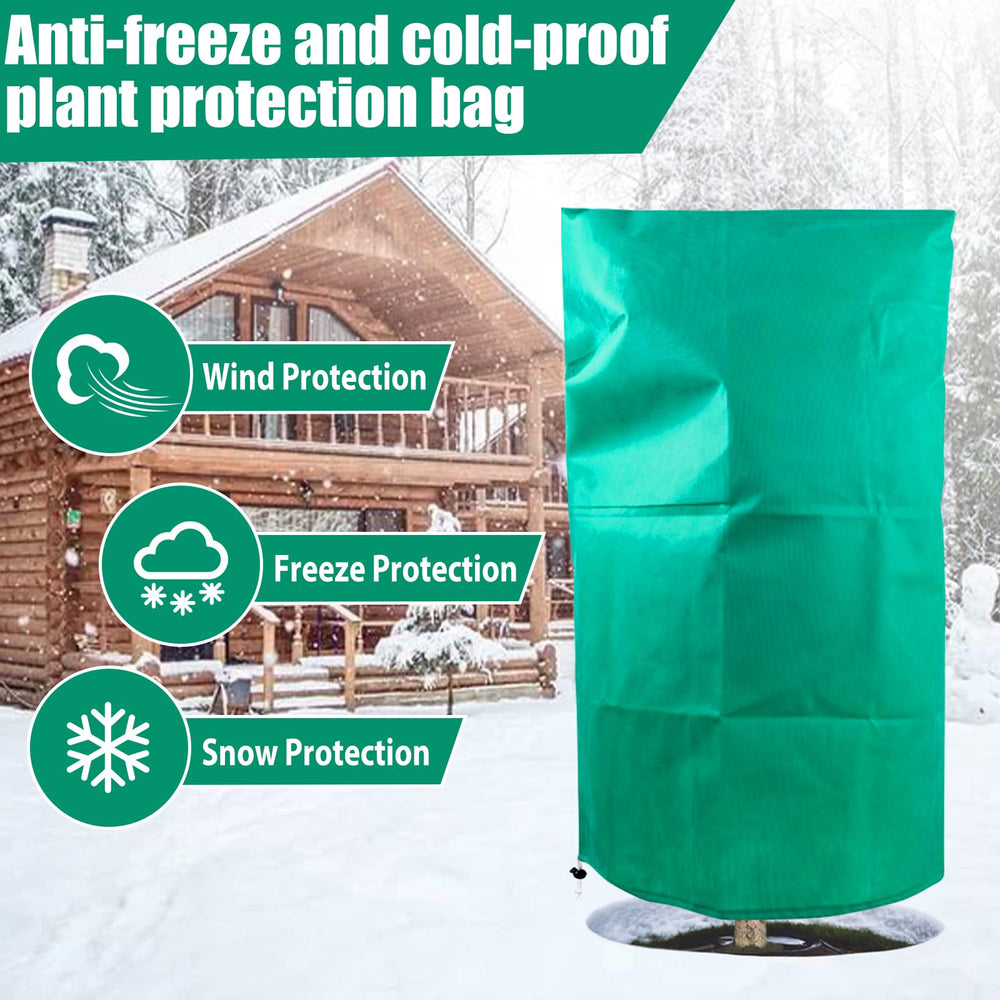 ANGAR escenario de jardín en invierno mostrando protección contra heladas