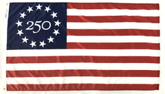 Annin Flagmakers bandera frontal 250 aniversario mostrando diseño y colores duraderos