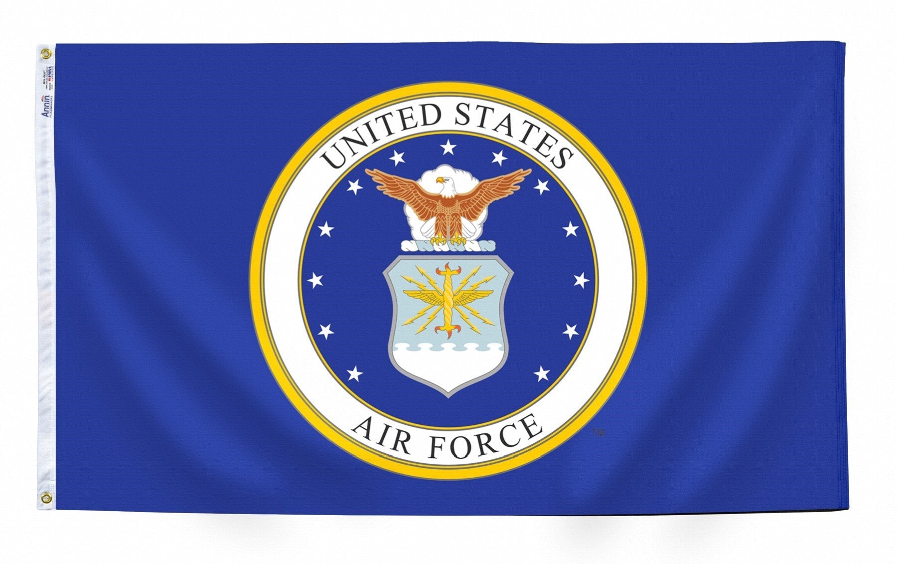 Annin Flagmakers bandera Air Force frontal mostrando diseño oficial y durabilidad