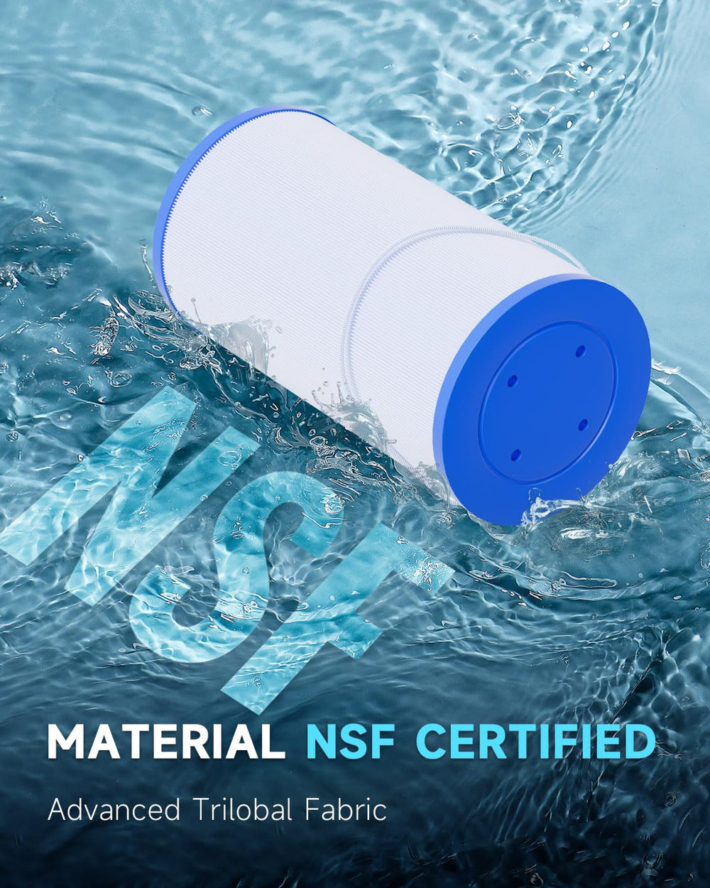 AQUALTRA detalle de la tela con pliegues que mejora captura de suciedad