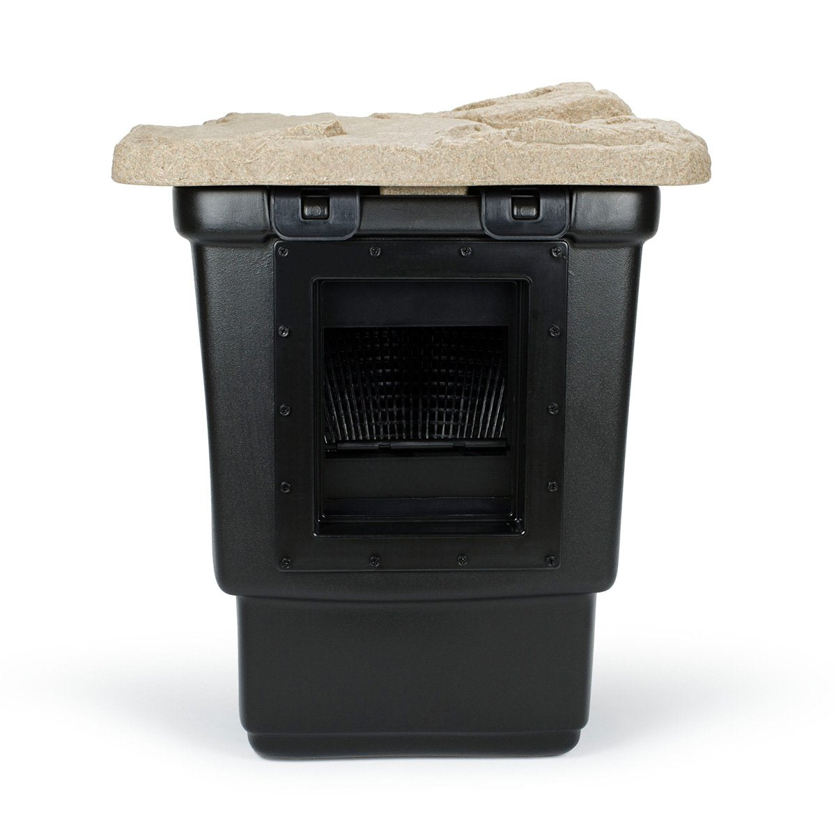 Aquascape skimmer con tapa de roca camufla el equipo y mejora la estética