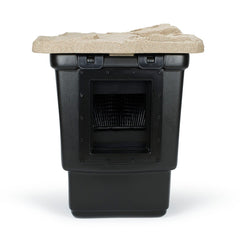 Aquascape skimmer con tapa de roca camufla el equipo y mejora la estética