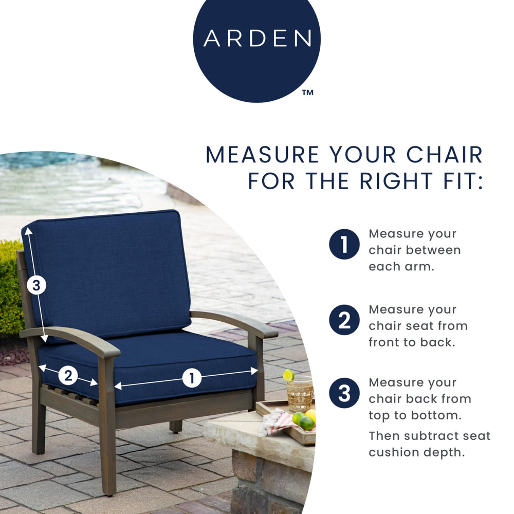 Arden Selections cojín de asiento con ataduras, sujeción estable anti-deslizamiento