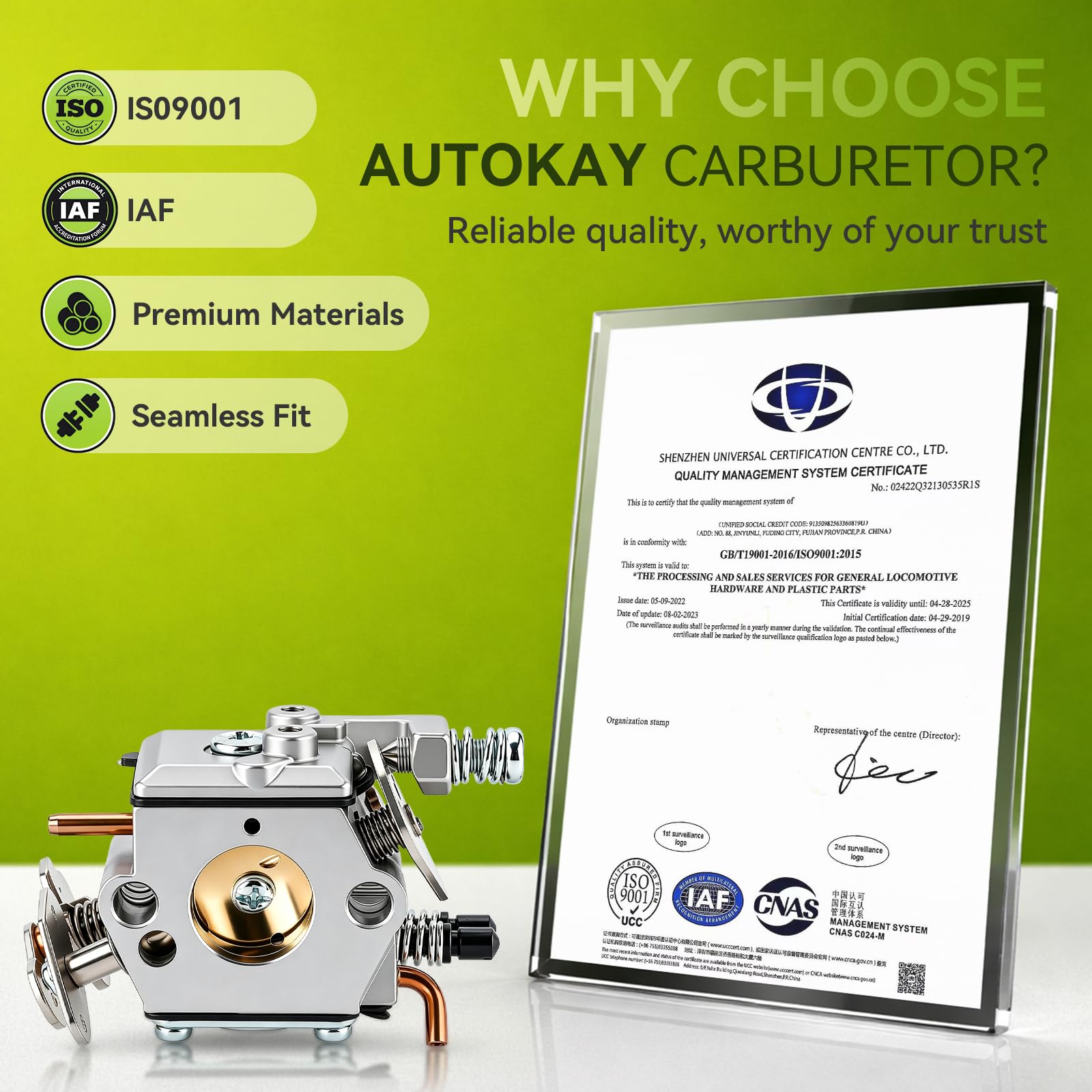 AUTOKAY comparación de tamaño para referencia visual y ajuste correcto