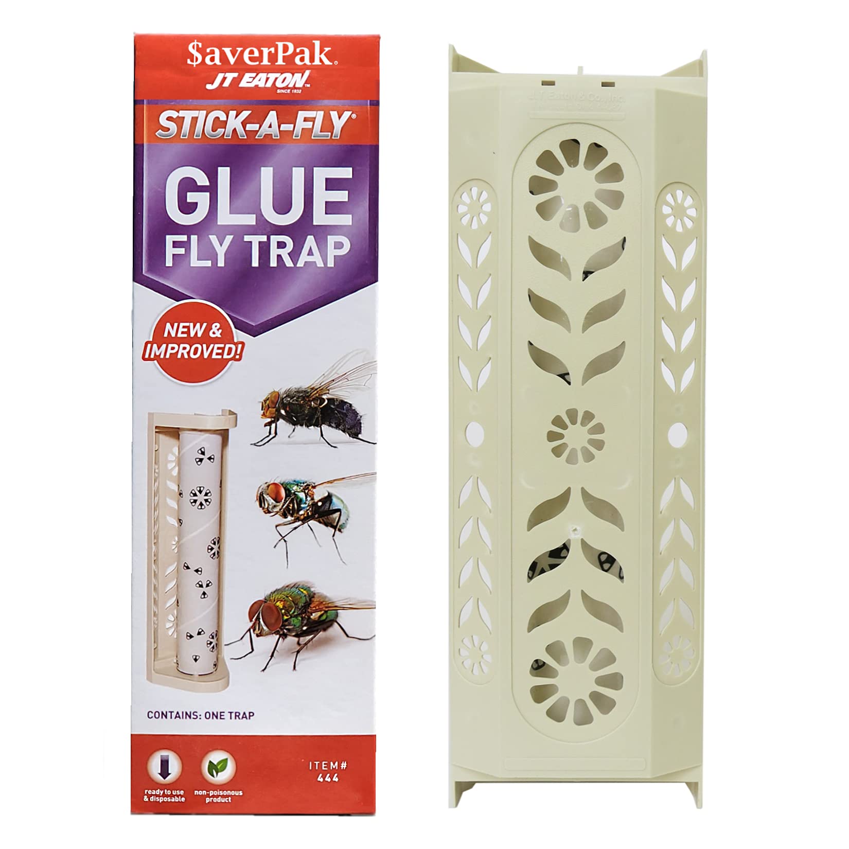 $averPak Stick-A-Fly vista frontal, trampa discreta y eficaz