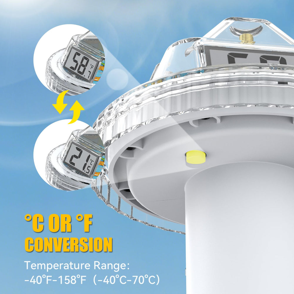 BaldrTherm en acuario midiendo temperatura estable del agua