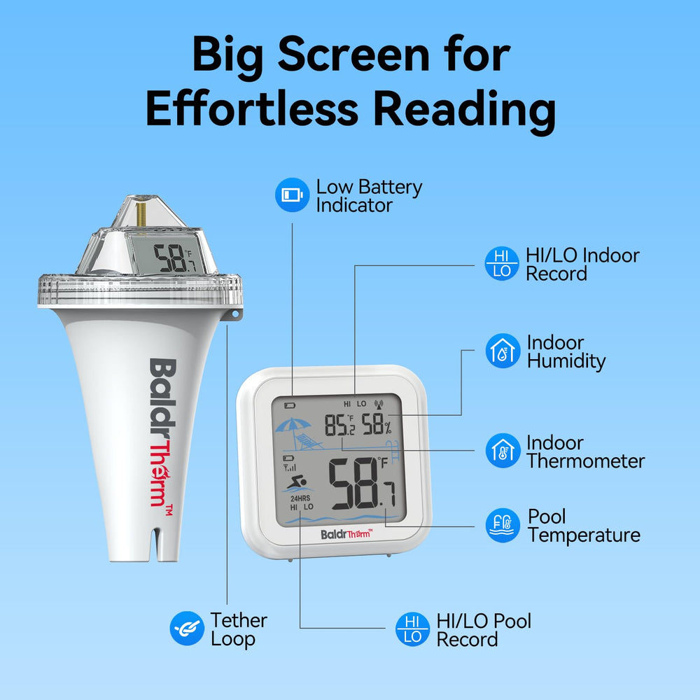 BaldrTherm pantalla de app exportando datos y gráficas históricas