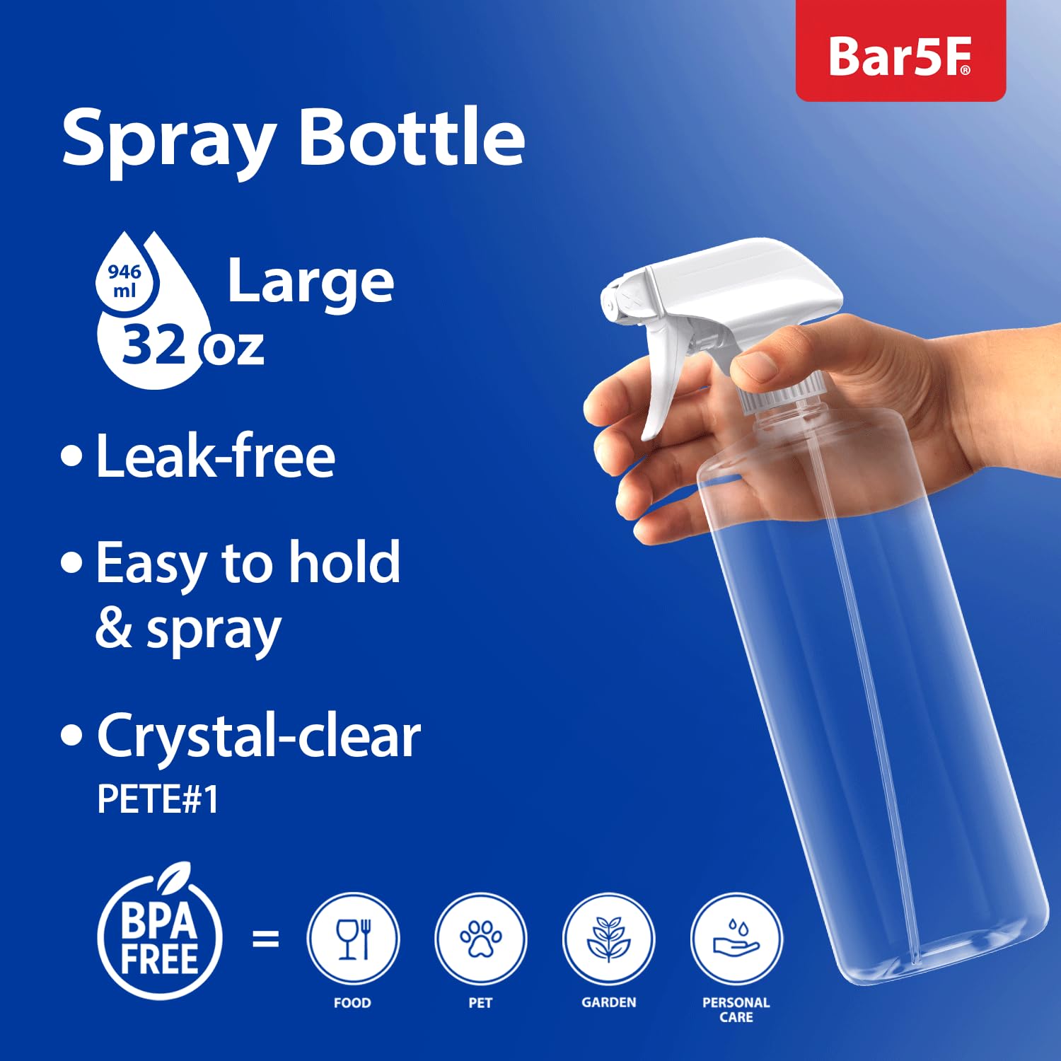 Bar5F gatillo Mixor en primer plano resaltando ergonomía y control de pulverización