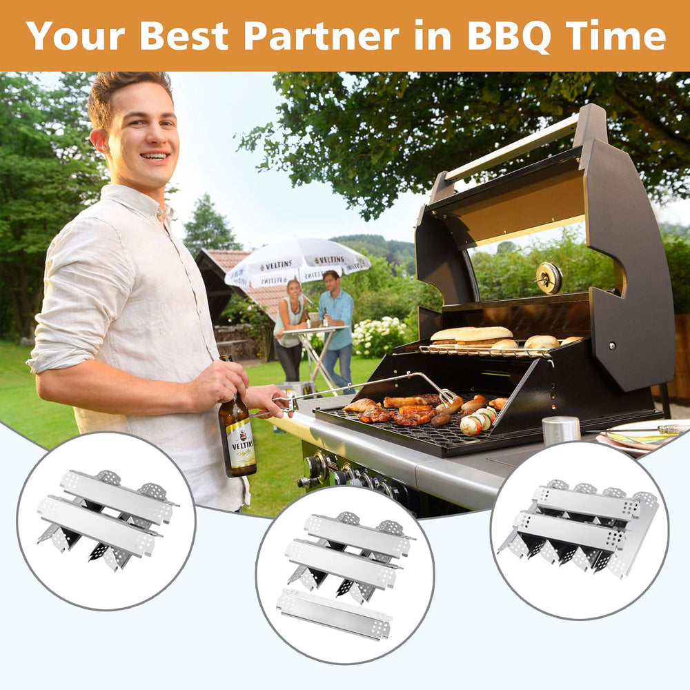 Barbqtime escenario de barbacoa con placas nuevas resaltando mejor sabor