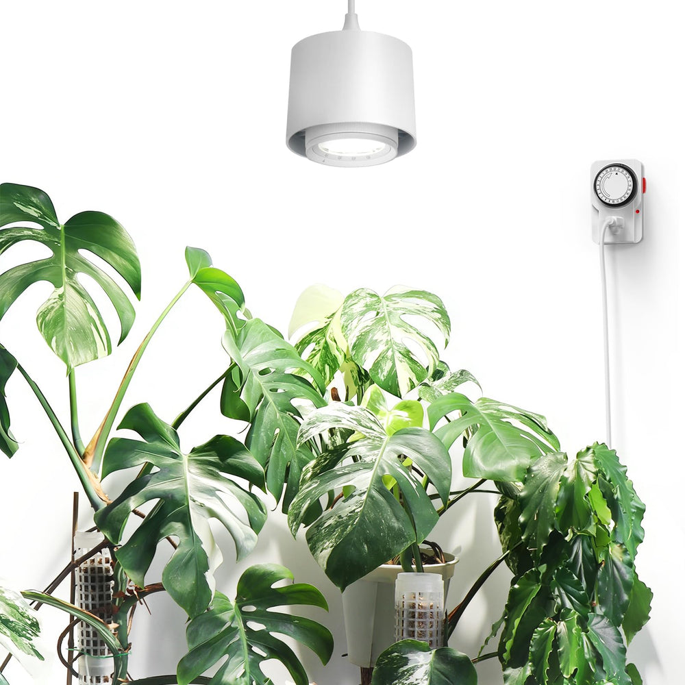 barrina TR40 vista frontal mostrando diseño y difusor, ilumina plantas uniformemente