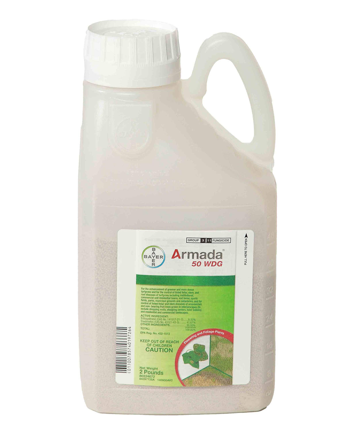Bayer Armada envase frontal mostrando instrucciones claras y protección prolongada