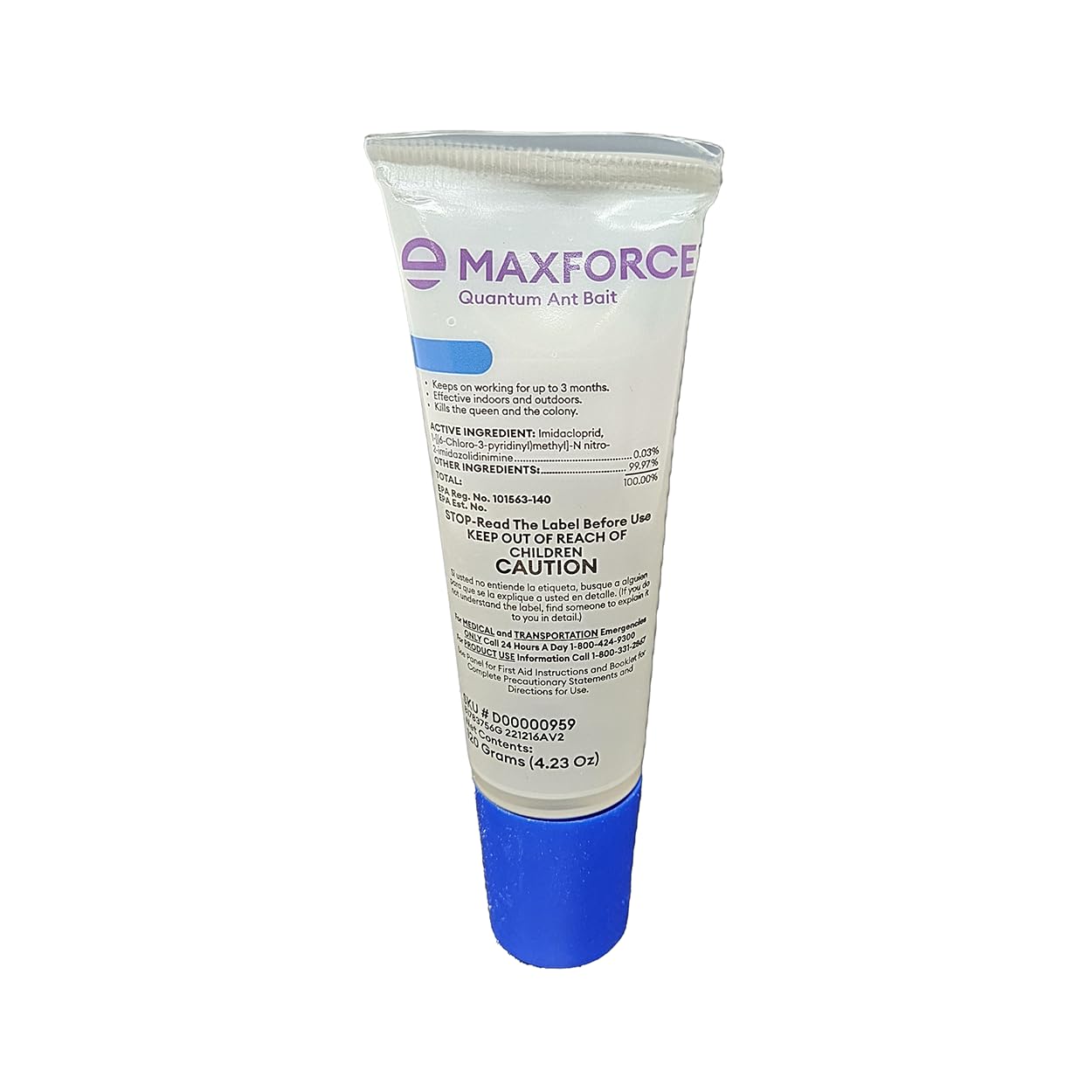 Bayer Maxforce Quantum frasco de 120 g con 10 estaciones, control discreto y prolongado