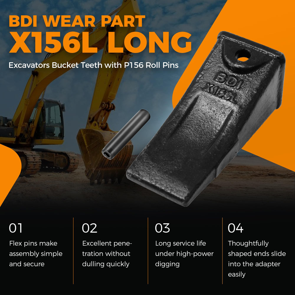 BDI Wear Parts comparación de tamaño junto a una regla para referencia de 5.3 pulgadas