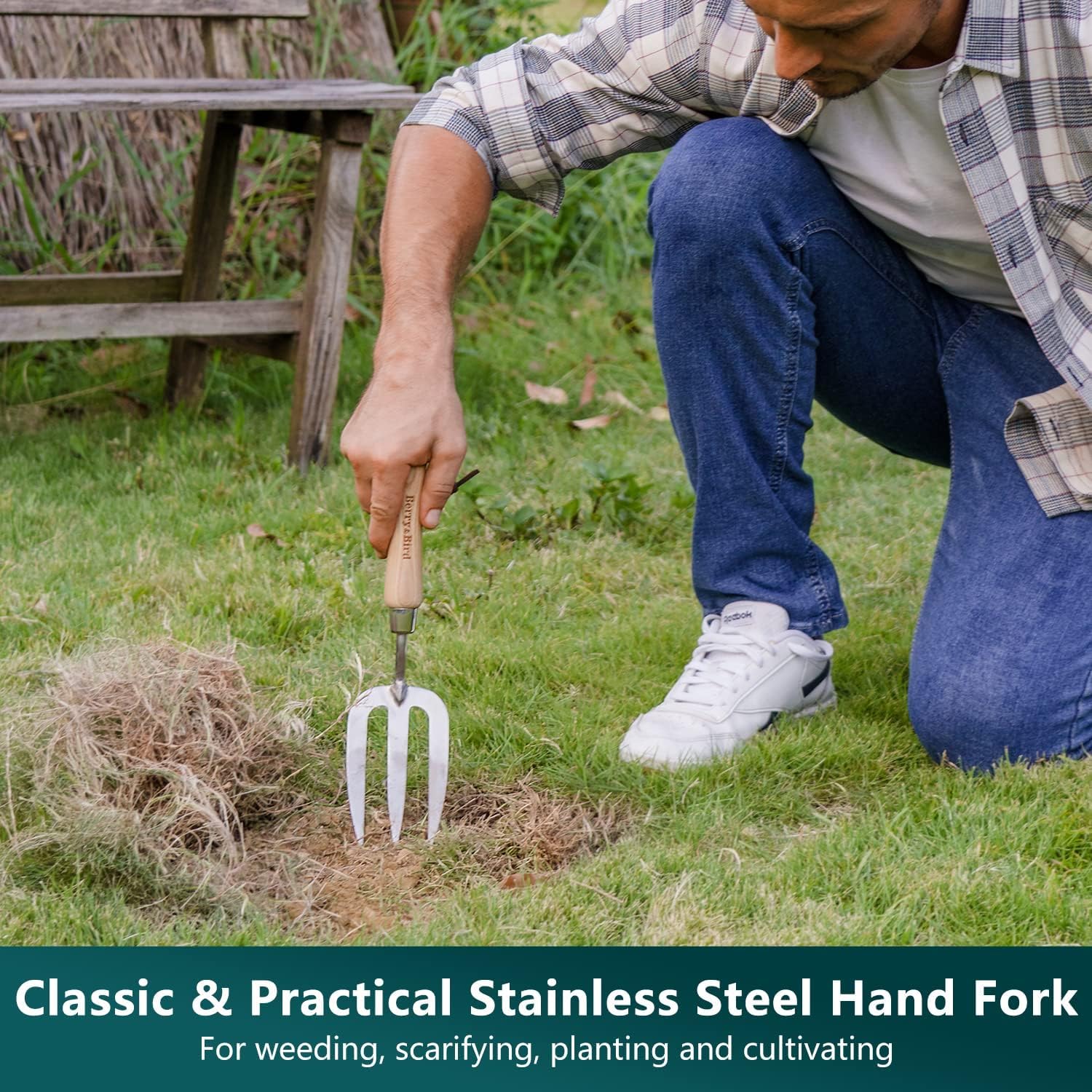 Berry&Bird mangos de fresno ergonómicos con acabado suave que reducen la fatiga