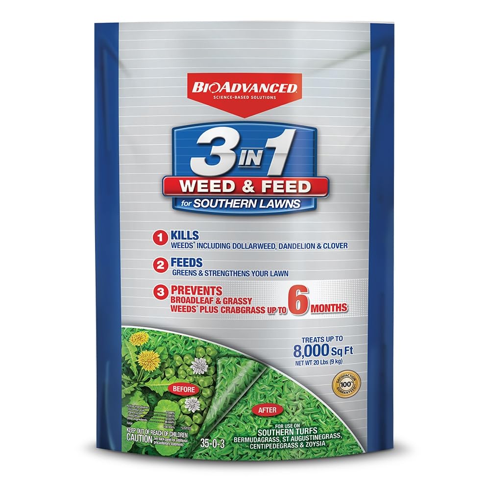 BioAdvanced frente de la bolsa 20 lb mostrando marca y uso para césped