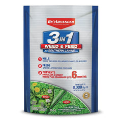 BioAdvanced frente de la bolsa 20 lb mostrando marca y uso para césped