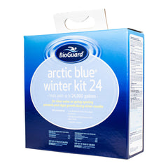 BioGuard kit frontal mostrando envases y etiquetas, protección del agua