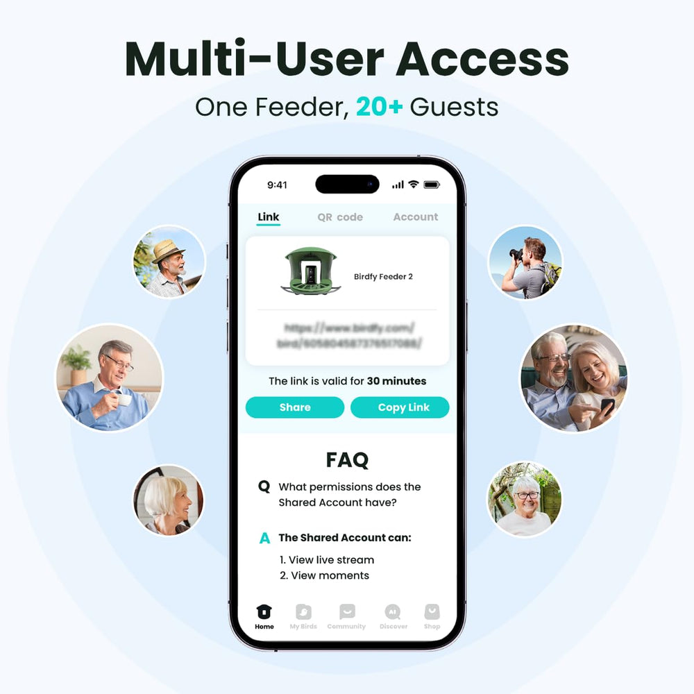 Birdfy tamaño en mano para visualizar escala y facilidad de montaje