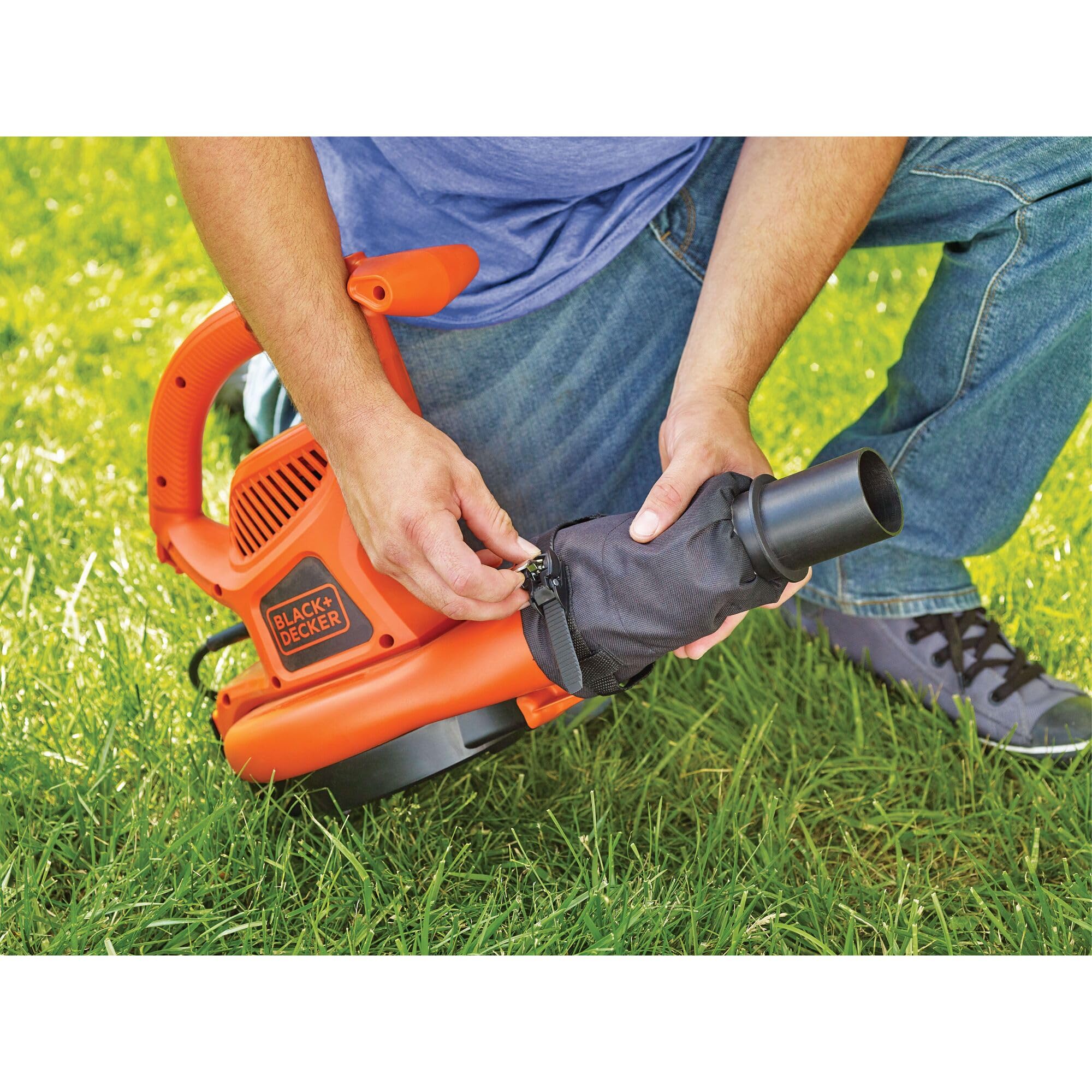 BLACK+DECKER comparación de escala mostrando longitud total y alcance hasta 12 pies