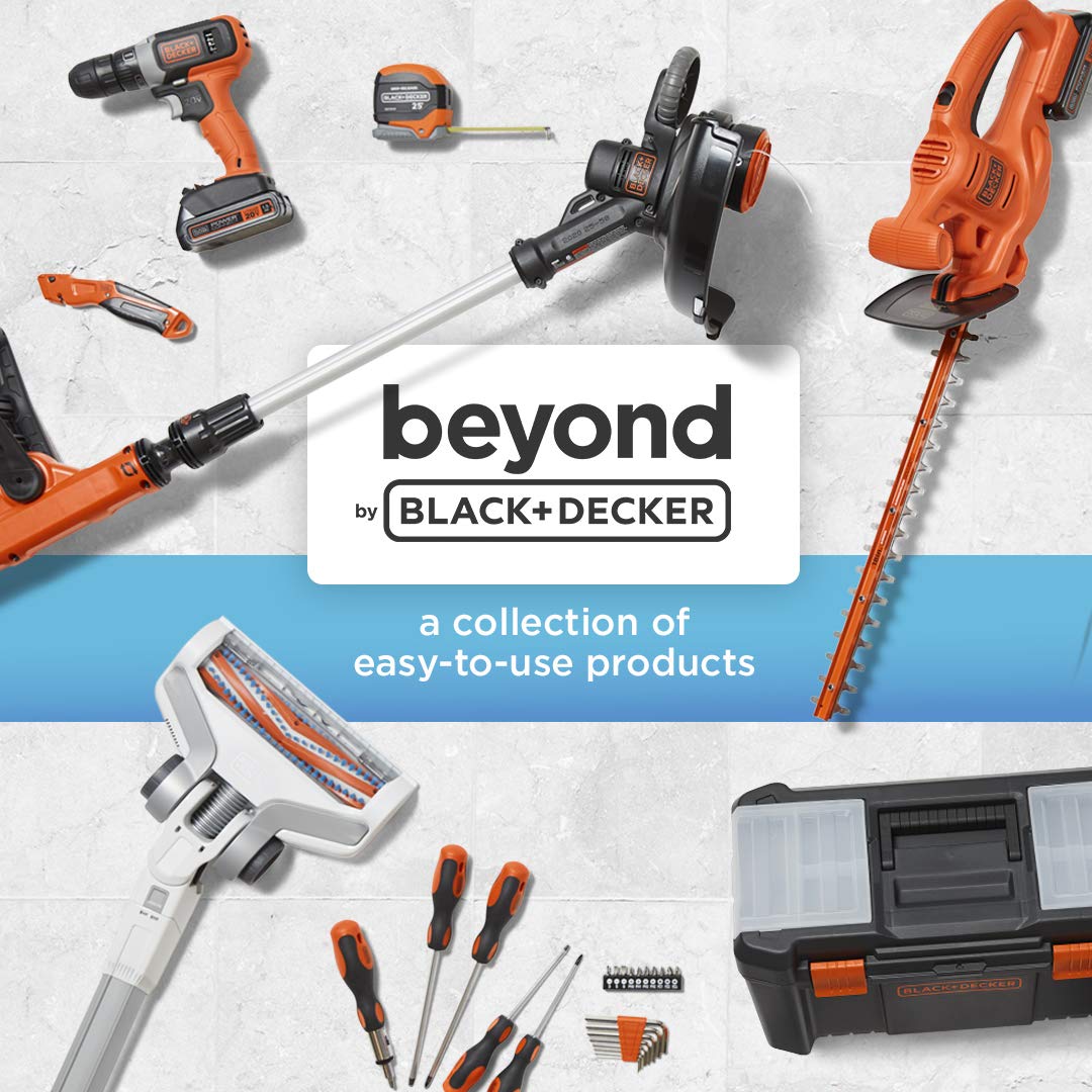 BLACK+DECKER batería 20V MAX y cargador incluidos para autonomía prolongada