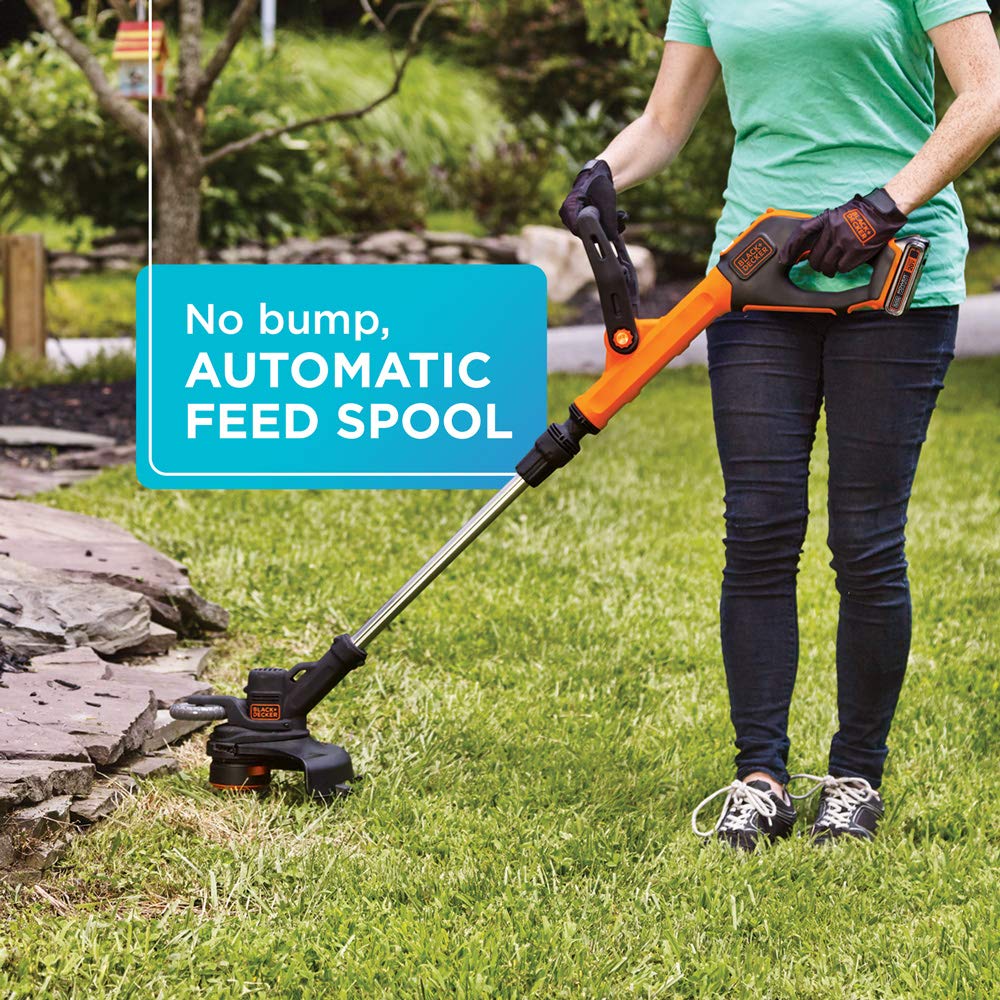 BLACK+DECKER comparación de tamaño con una persona para ver escala y maniobrabilidad
