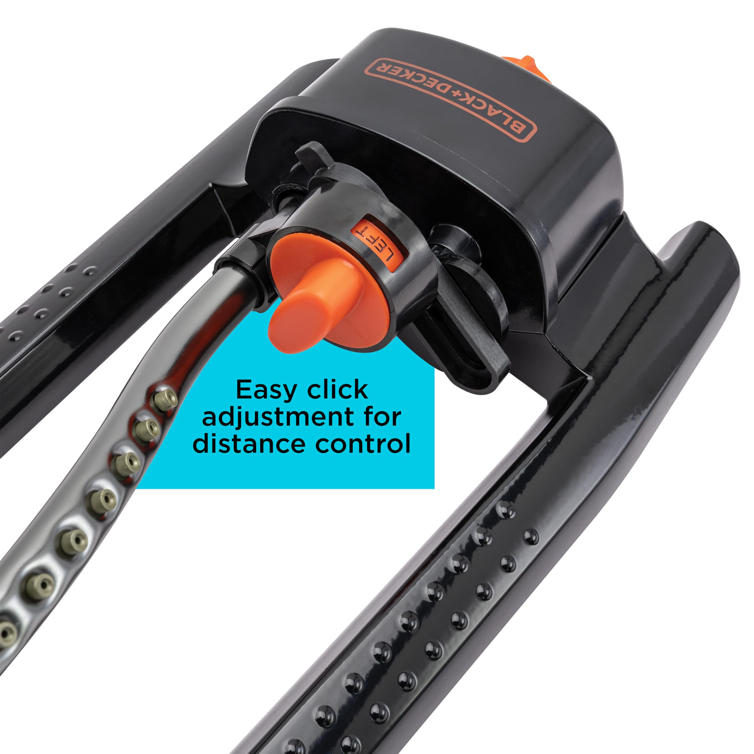 Black+Decker BD3435 comparación de tamaño para visualizar escala en jardín