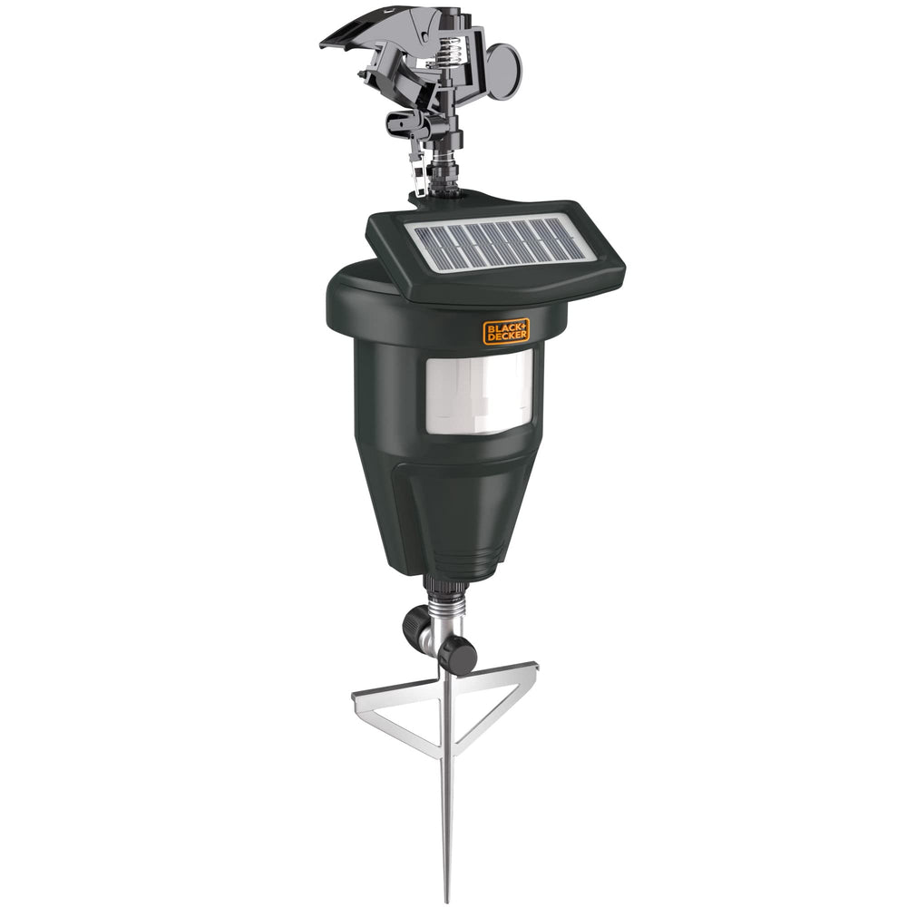 BLACK+DECKER vista frontal del difusor solar con chorro disuasorio