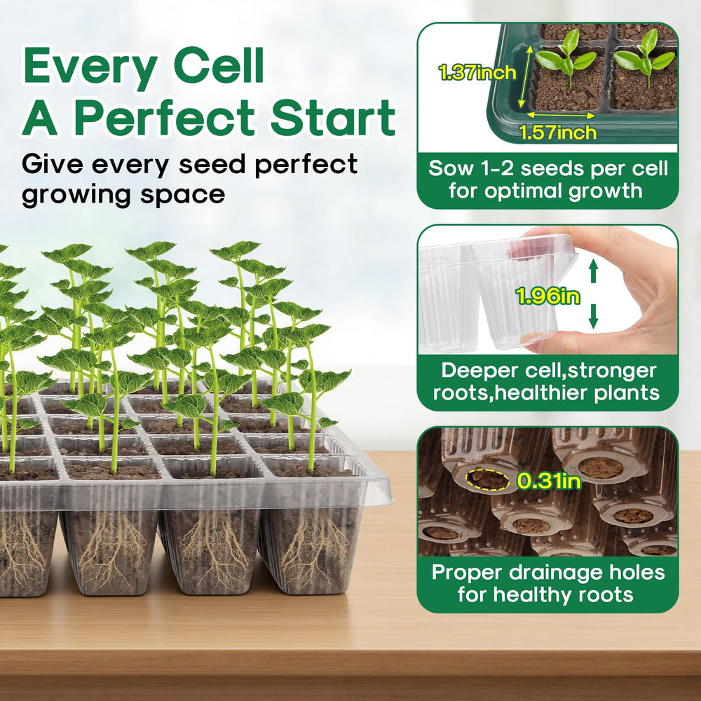 BlumWay celdas profundas con sustrato listos para germinar y fortalecer raíces