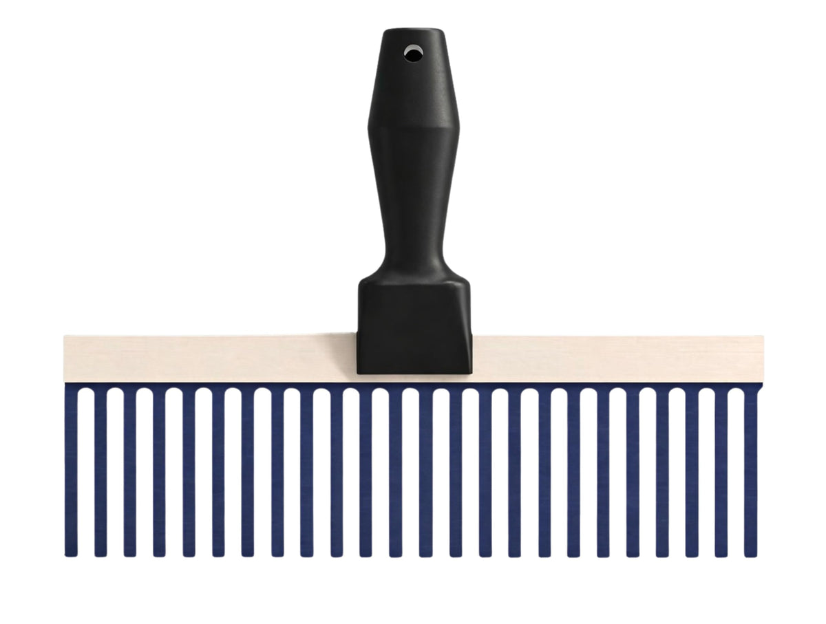 Bon scarificador frontal mostrando dientes azules para mejor adherencia