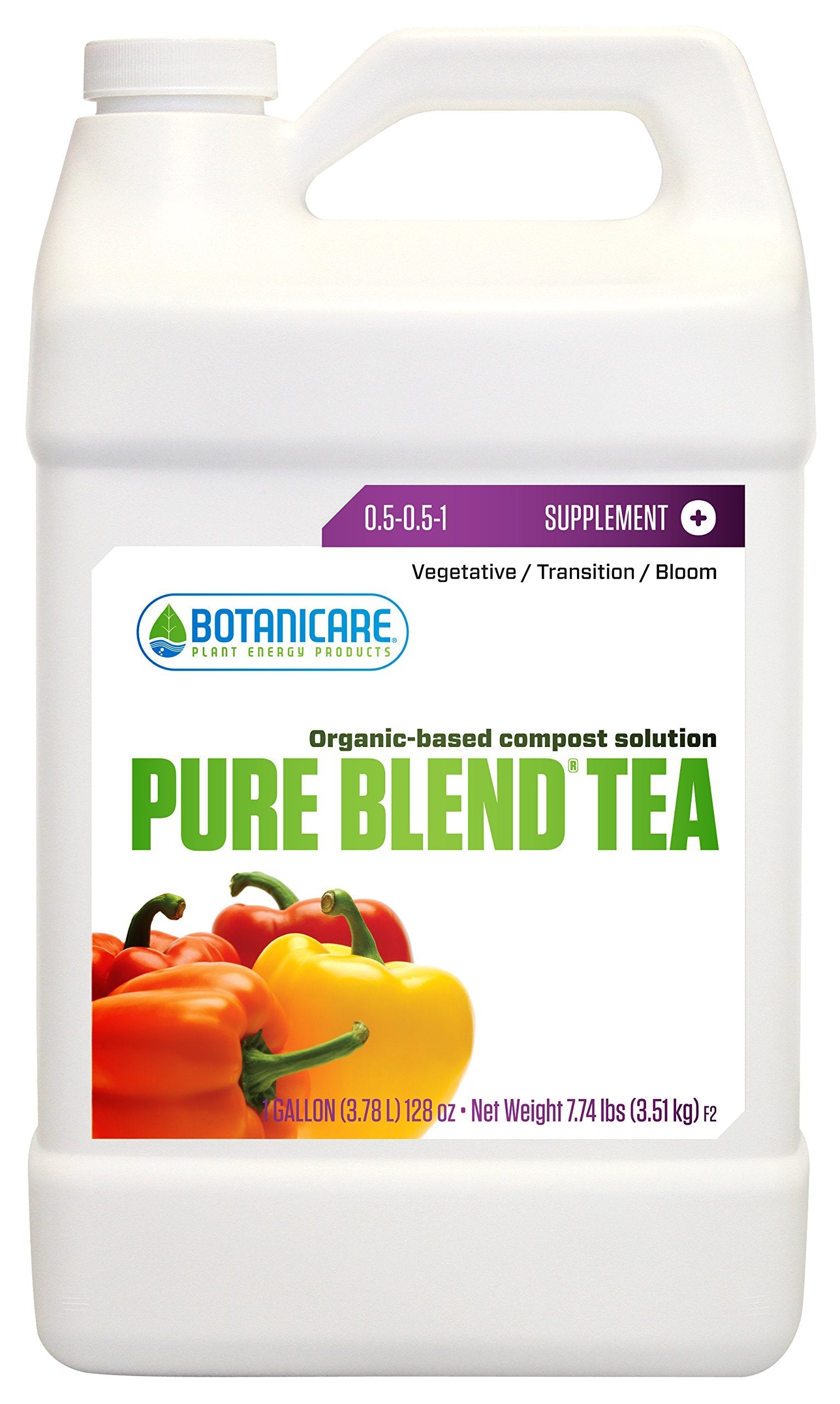 Botanicare Pure Blend Tea vista frontal con medidas claras y uso fácil