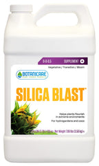 Botanicare Silica Blast frente 1 gal muestra envase y facilidad de uso