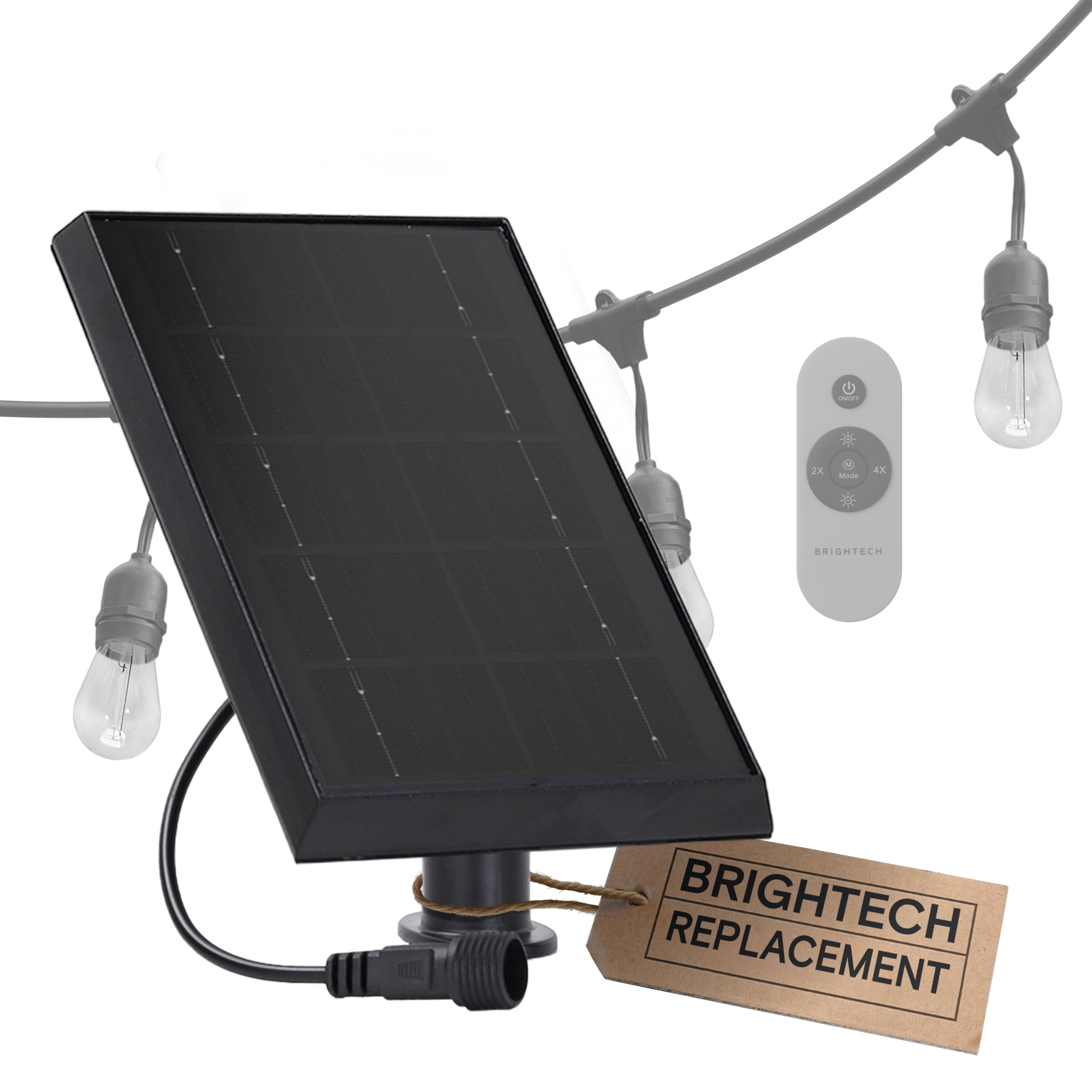Brightech panel frontal en caja mostrando reemplazo sencillo y compatibilidad