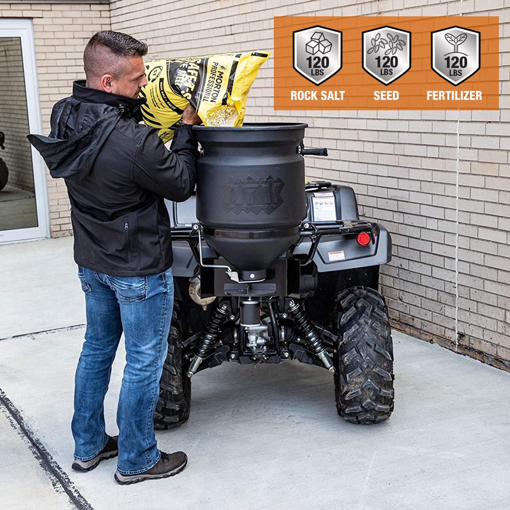 Buyers Products Company detalle de la tapa protectora que mantiene materiales secos