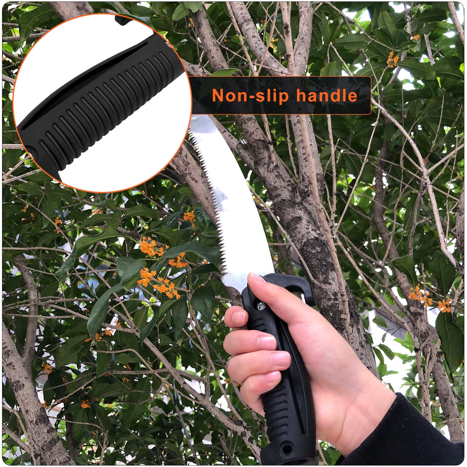 Buyplus herramienta en jardín mostrando resultado limpio y mantenimiento fácil