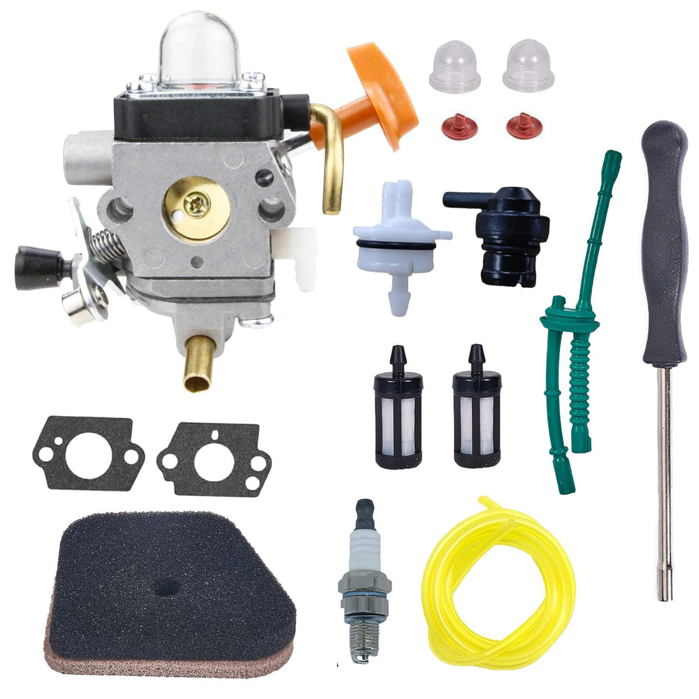 Carburionix paquete frontal del kit FS90R mostrando componentes principales, compatibilidad clara