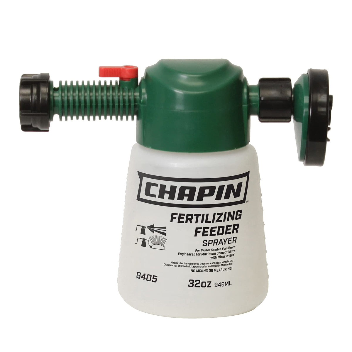CHAPIN G405 vista frontal mostrando rosca y dial, instala rápido y segura