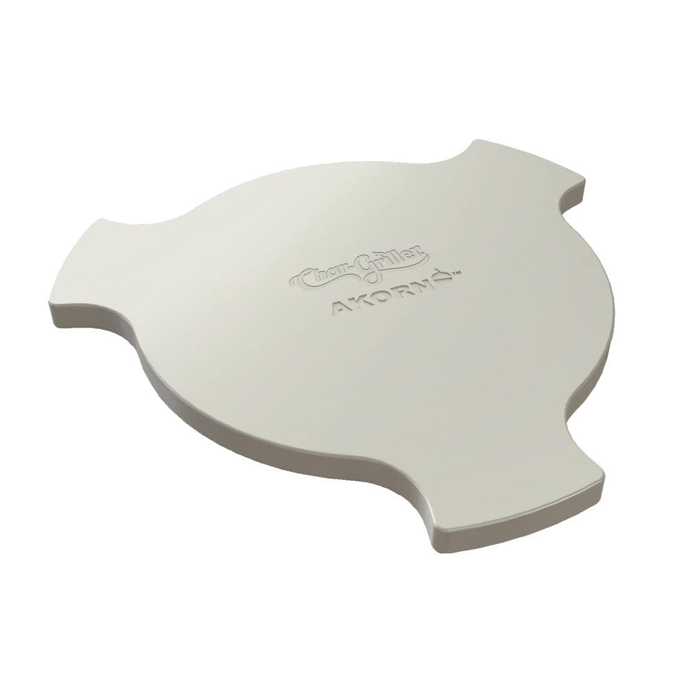 Char-Griller Smokin' Stone Jr vista frontal mostrando ajuste perfecto, protege la comida