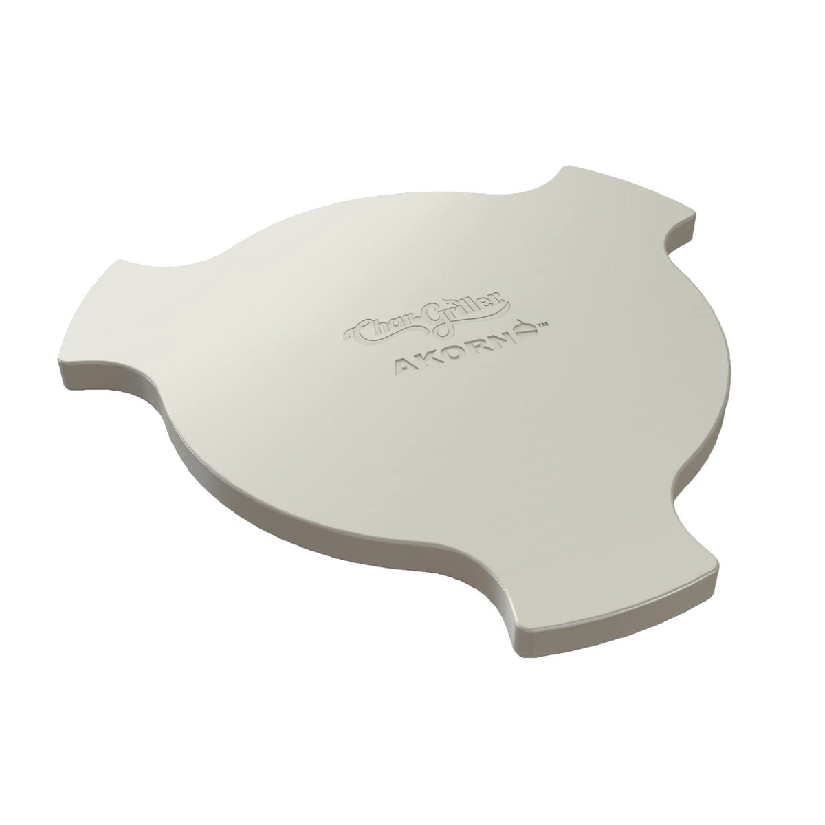 Char-Griller Smokin' Stone Jr vista frontal mostrando ajuste perfecto, protege la comida
