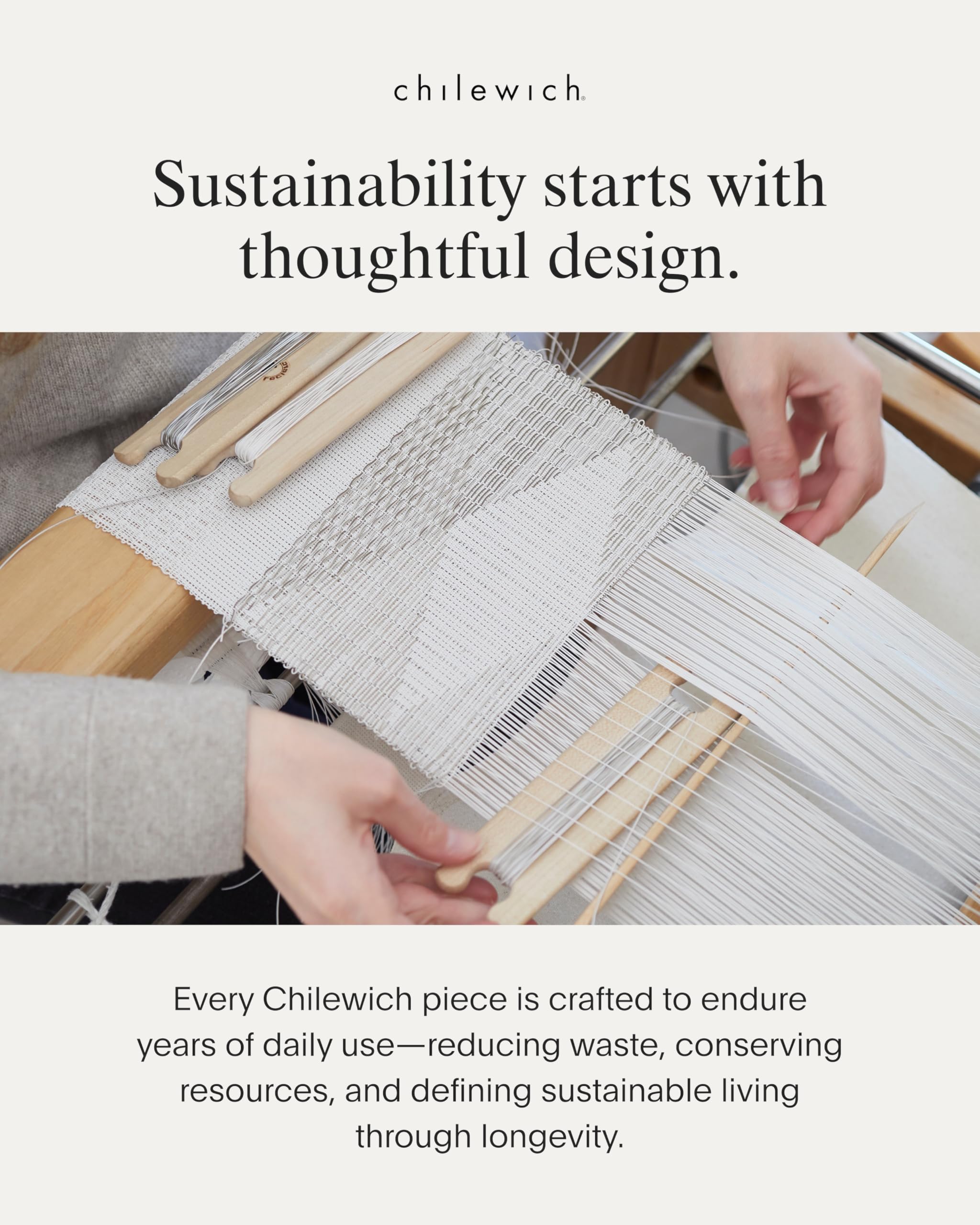 Chilewich etiqueta Made in USA, calidad y fabricación local