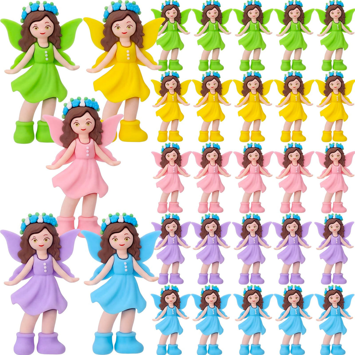 Chunful frente del pack mostrando las 25 mini hadas y ventaja de variedad