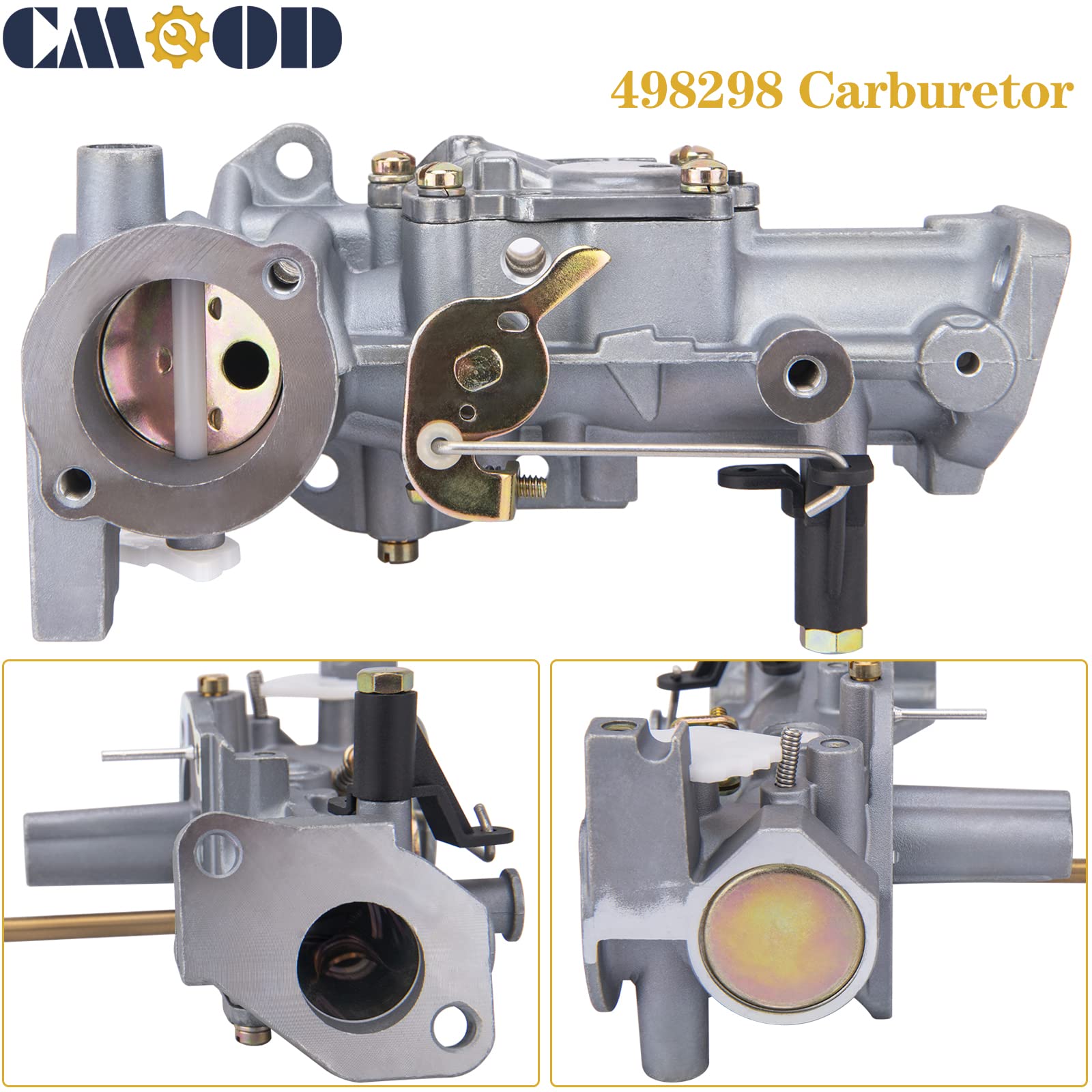 CMOOD carburador montado en motor Briggs & Stratton demostrando compatibilidad y encaje sencillo