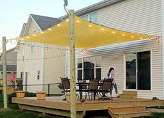 COCONUT toldo frontal mostrando forma rectangular y sombra
