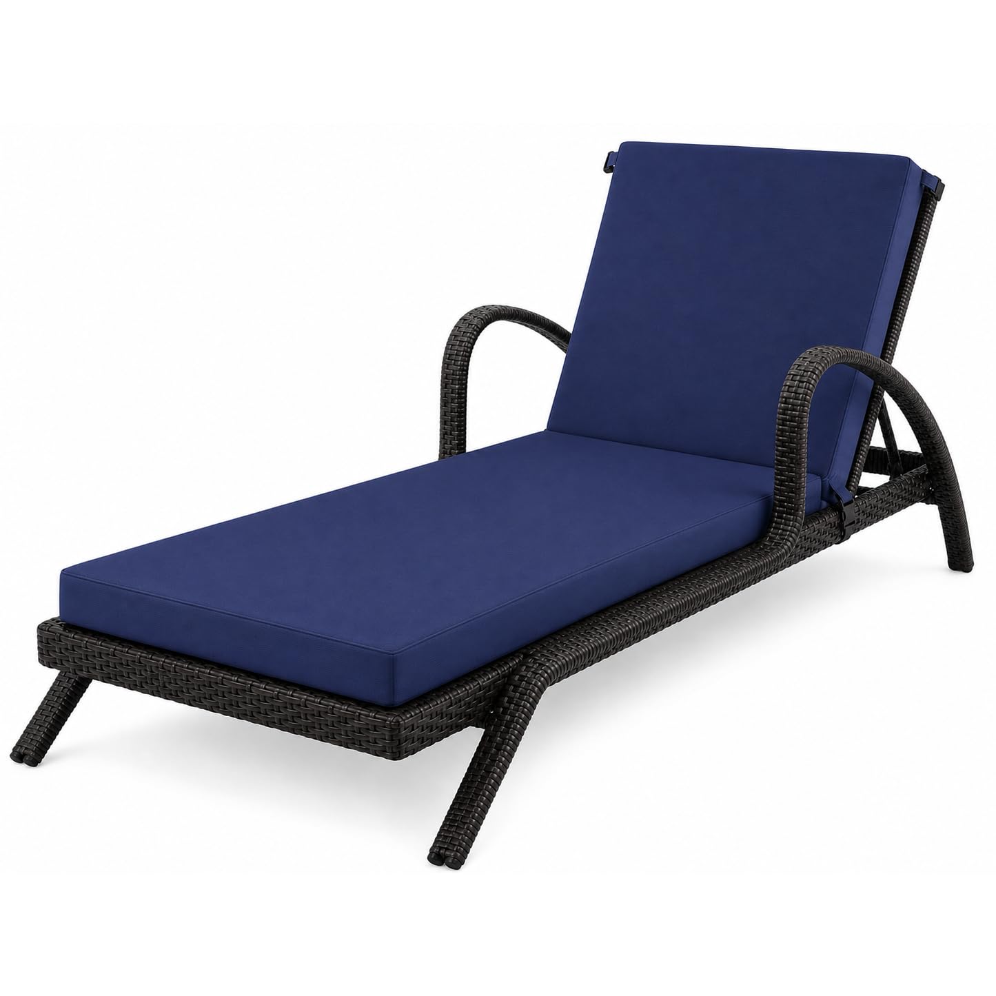 Codi cojín chaise vista frontal mostrando acabado navy y confort