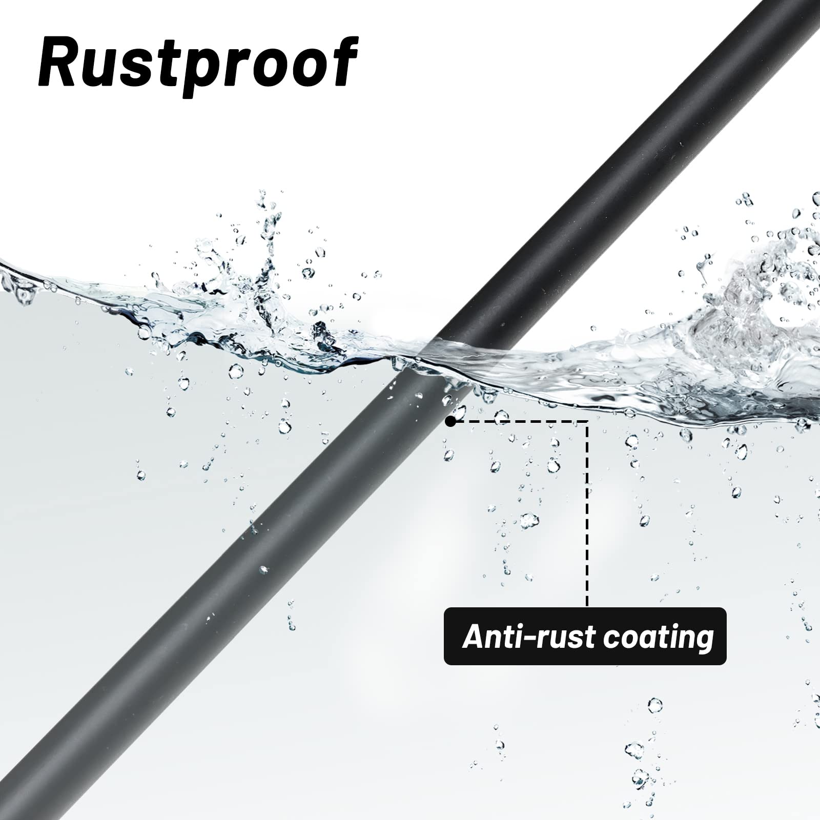cogardenshower varilla extendida a 48 pulgadas para mayor profundidad