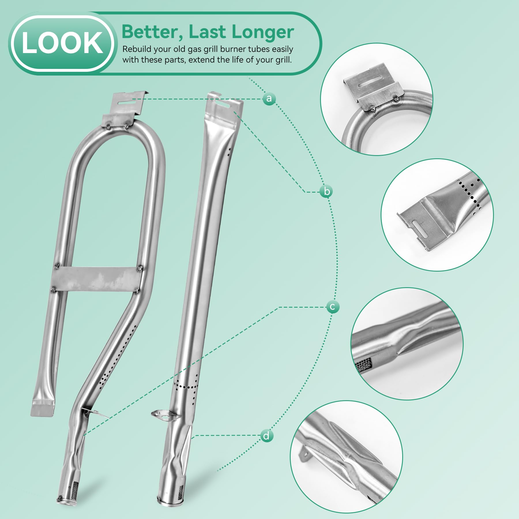 COGRICHBF primer plano del quemador inoxidable para flujo de gas estable
