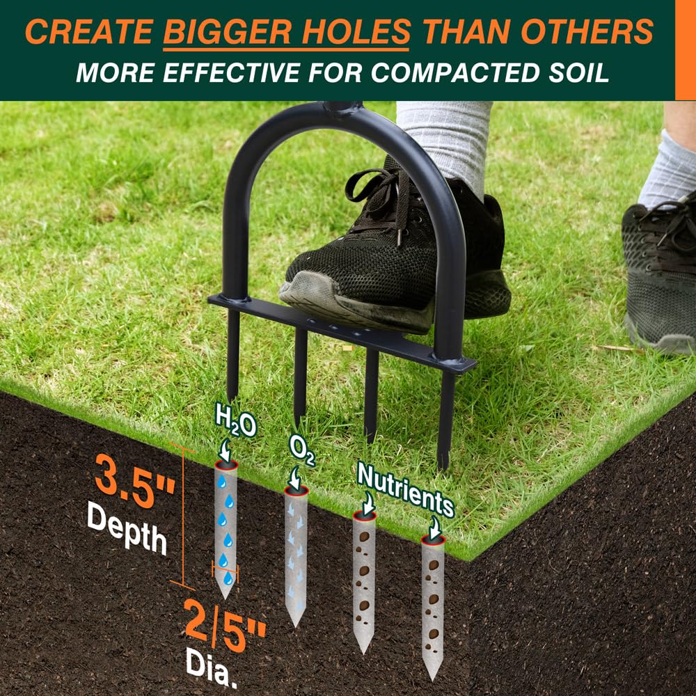 Colwelt aerator primer plano de picos largos que penetran profundo