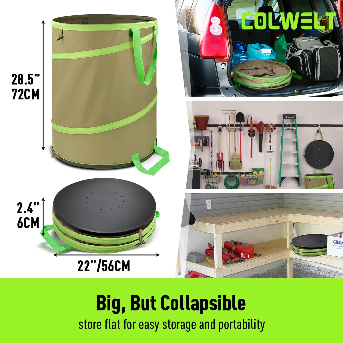 Colwelt bolsa en uso recogiendo hojas para acelerar el trabajo exterior