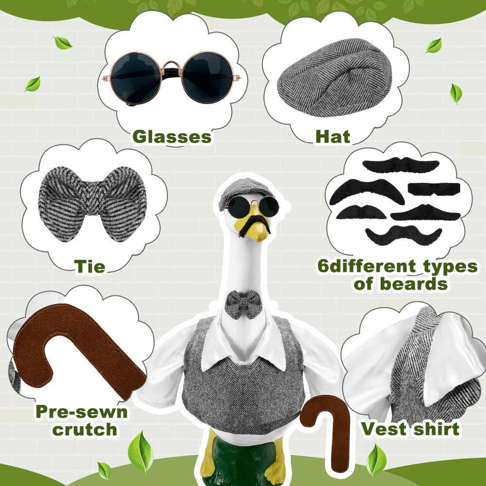 ComfyKit gafas y bigotes de fieltro con aspecto envejecido divertido